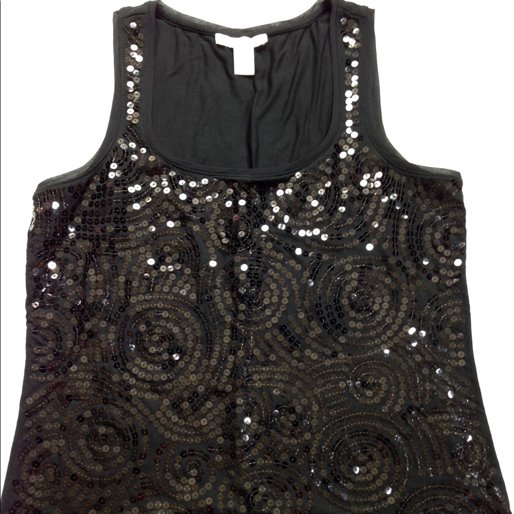 White House Black Market Sequin Tank Top